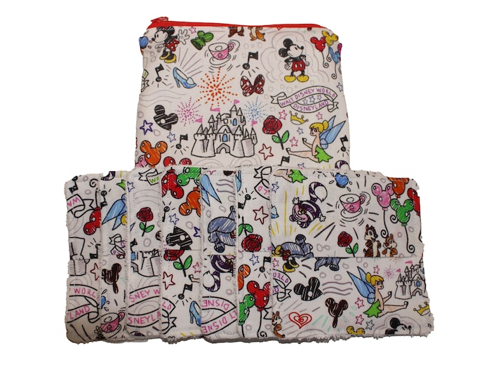 Reusable Facial Wipes Disney Sketch