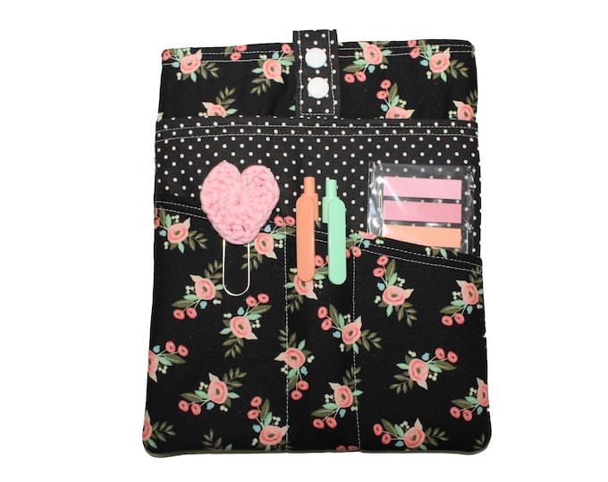 Book Pocket Pal Black and Pink Floral