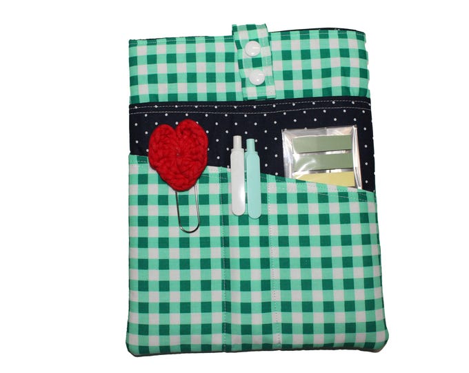 Book Pocket Pal Green Gingham