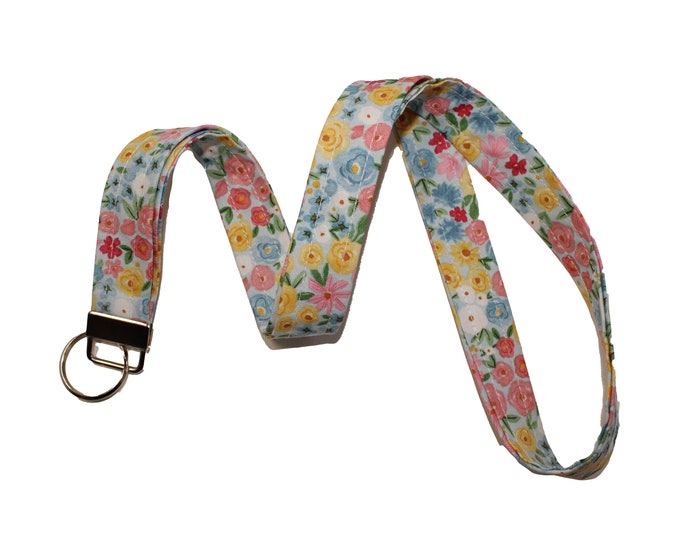 Floral Garden Pastel Lanyard