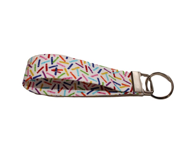 Confetti Sprinkles  Fabric Keychain