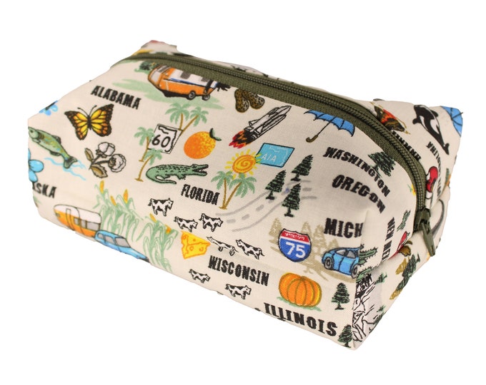 50 States Cosmetic Case