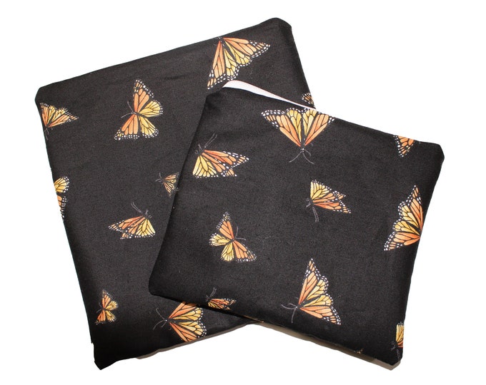 Reusable Snack and Sandwich Bag Black Butterfly