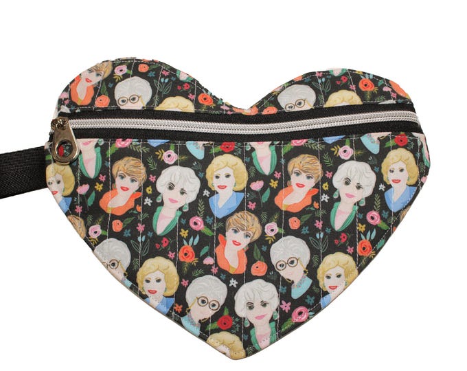 Quilted Heart Pouch Golden Girls