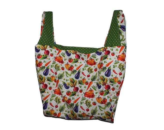 Veggie Garden Reversible Market Bag