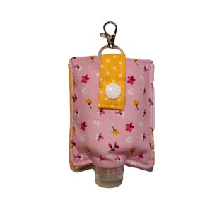 Hand Sanitizer/Lotion Caddy Pink Floral Petite