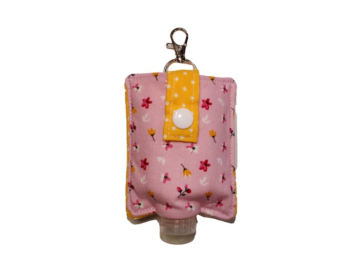 Hand Sanitizer/Lotion Caddy Pink Floral Petite