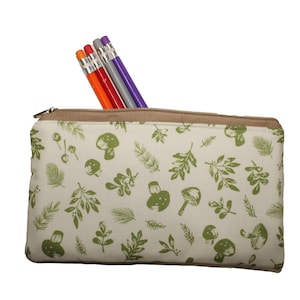 Emily Pencil Pouch Mushrooms