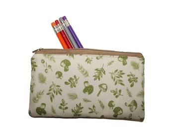 Emily Pencil Pouch Mushrooms