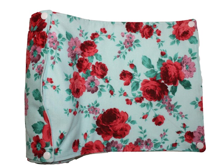 Reusable Unpaper Towel Red and Turquoise Floral
