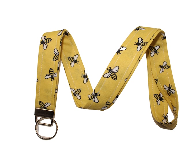 Bees on Yellow Lanyard