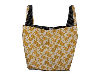 Golden Honeycomb Reversible Market Bag