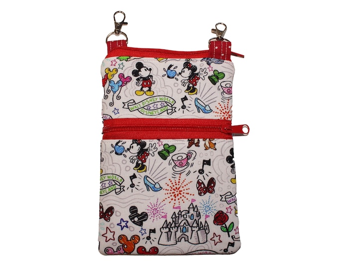 Cellphone Crossbody Purse Disney Sketch