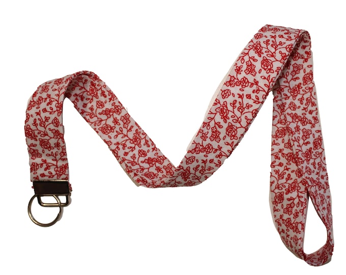 Petite Red Rose Lanyard