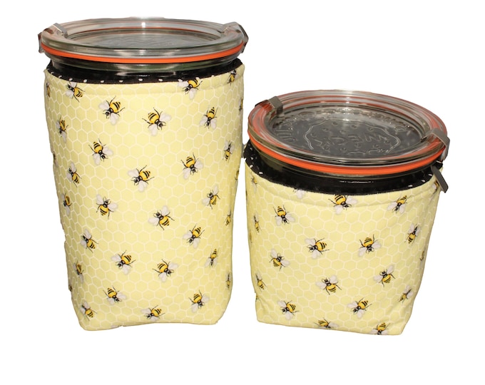 Weck Wrap Bees on Yellow