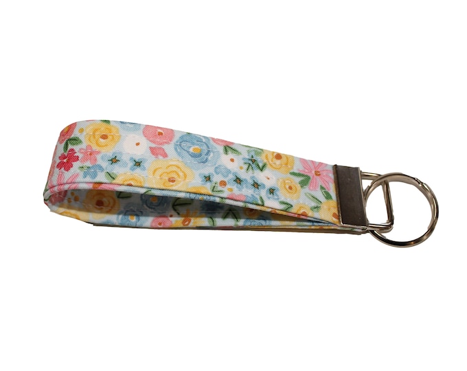 Flora Garden Pastel Fabric Keychain