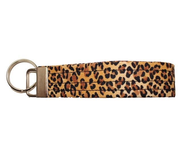 Leopard Fabric Keychain