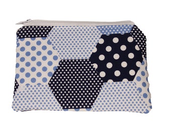 Womens Coin Pouches Grey,Hexagonal Shapes Pattern,Toiletry wallet card Womens Coin Pouches Grey,Hexagonal Shapes Pattern,Toiletry wallet card