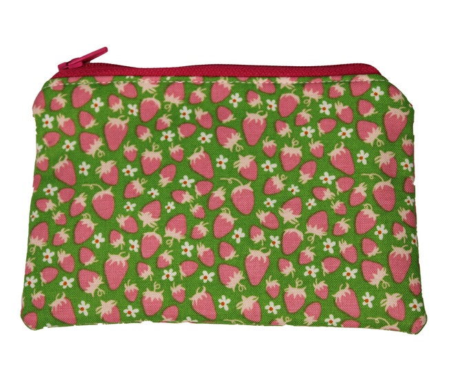 Green Strawberry  Coin Purse