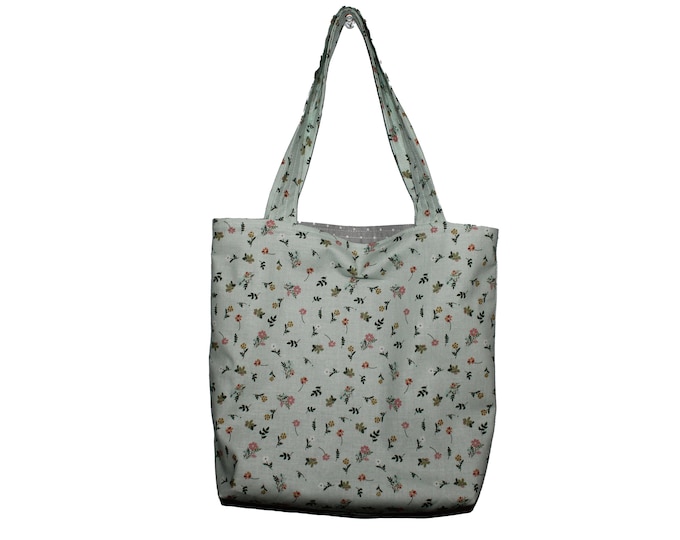 Mini Tote Mint Green Floral