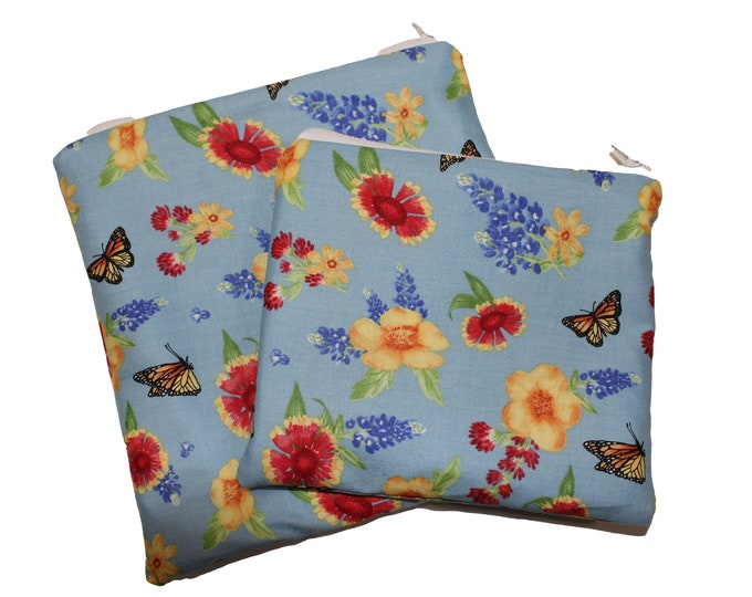 Reusable Snack and Sandwich Bag Blue Butterfly