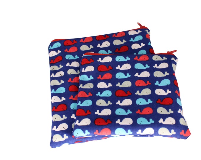 Reusable Snack and Sandwich Bag Whales