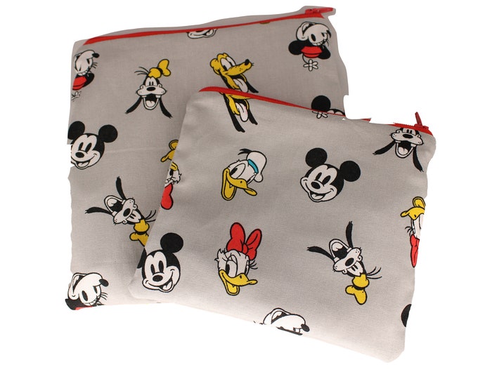 Reusable Snack and Sandwich Bag Grey Mickey and Friends