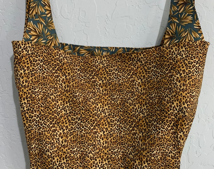 Reversible Leopard Print Market Bag