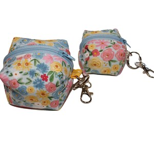 Cube Pouch Pastel Floral