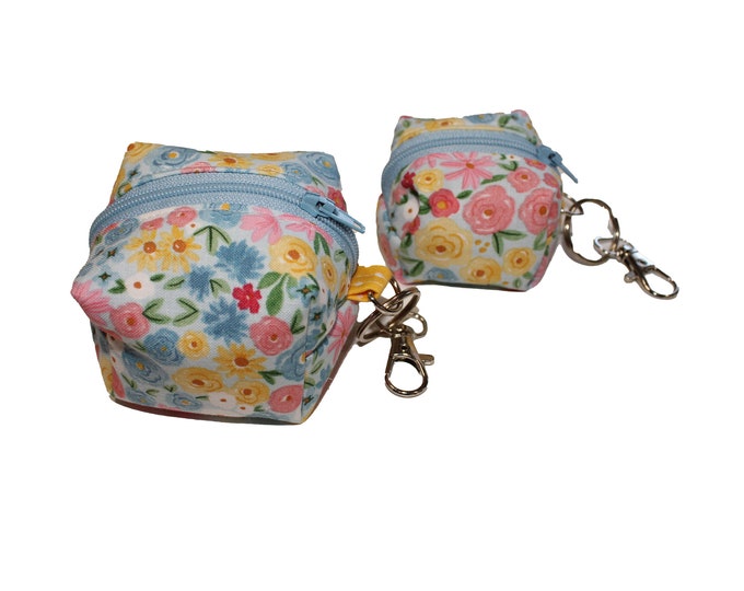 Cube Pouch Pastel Floral