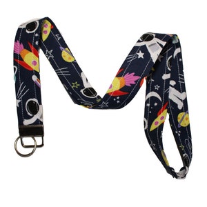 Astronaut Space Rockets Lanyard