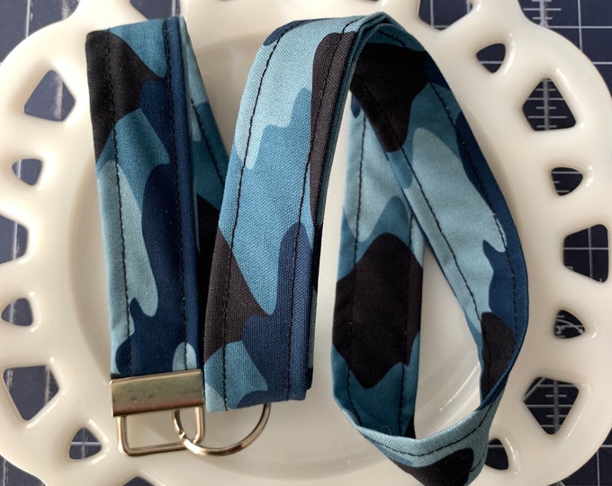 Blue Camo Lanyard