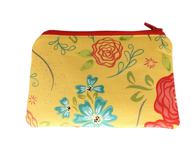 Yellow Floral Coin Purse