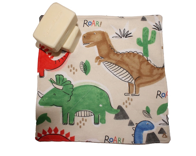 Dinosaur Flannel Washcloth