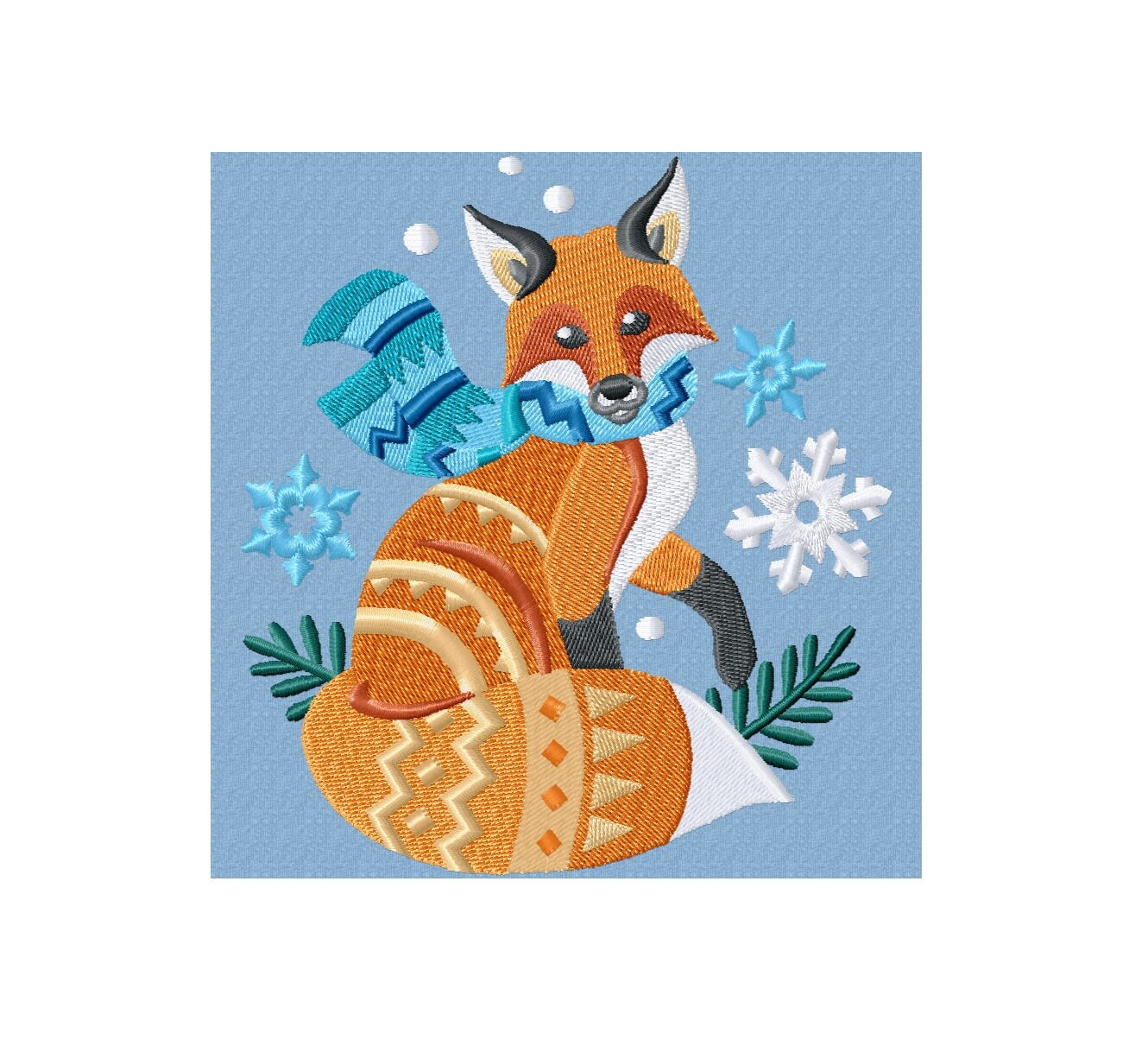 Winter Fox Bathroom Towels Hand Towels Embroidered 15 X 25