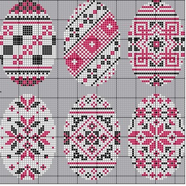 Pysanky - 43  easter egg designs in cross stitch, downloadable cross stitch design book direct from the Author - Ukrainian folk art