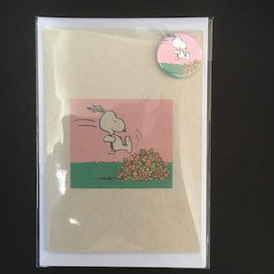 Carta! Ispirato da Snoopy! Compleanno! Saluti! Tutte le occasioni! Badge per pulsanti gratuito! Spilla D da 25 mm! Badge di sicurezza sul retro da 38 mm! Regalo!