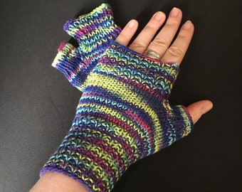 Handmade Fingerless Gloves. Hand Knitted. Handmade in the North East. Hand Warmers. Mittens. Organic. Cotton Wool.