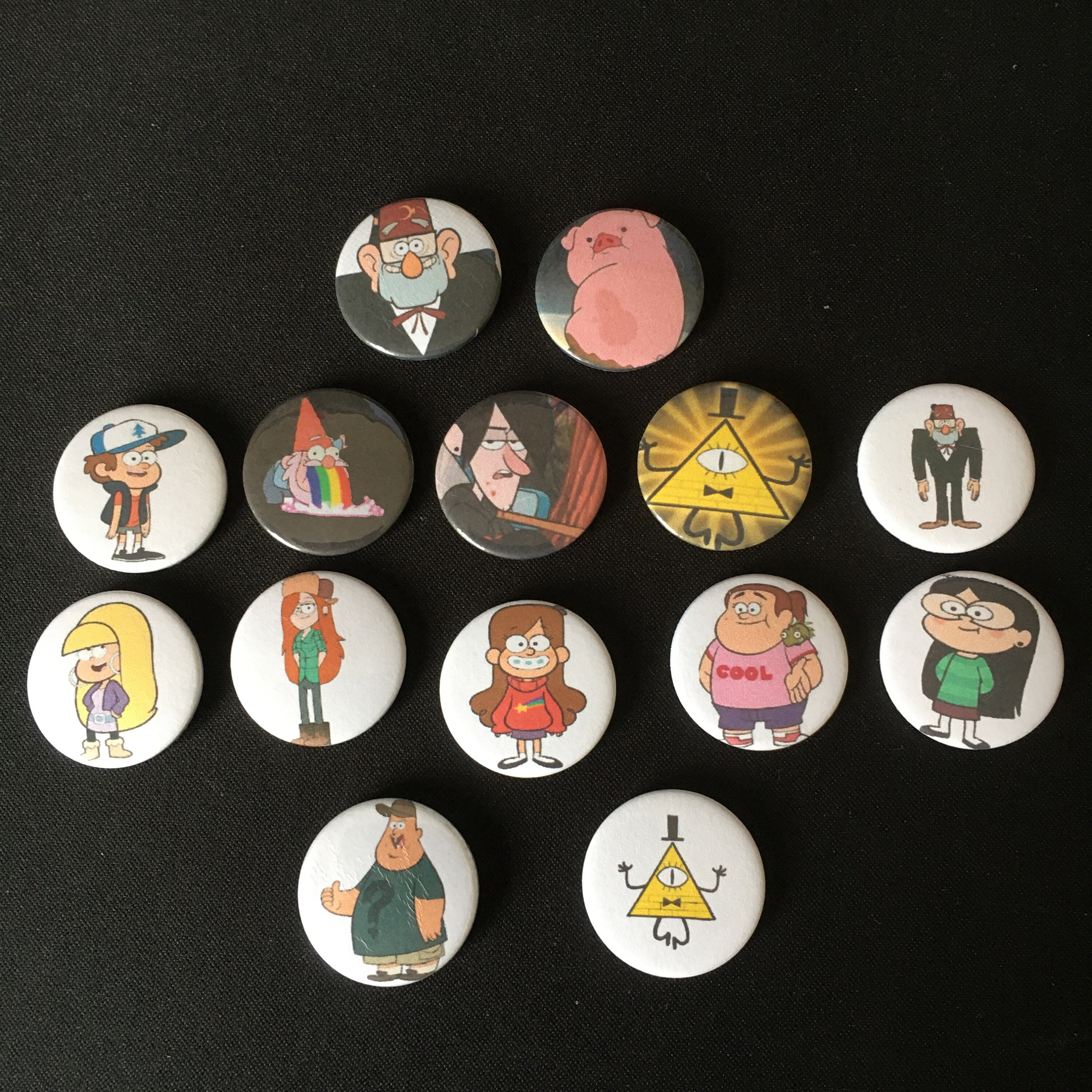Inspired by Gravity Falls!!! Button Badges! Pin Badges! 25mm Inspired by Gravity Falls!!! Button Badges! Pin Badges! 25mm