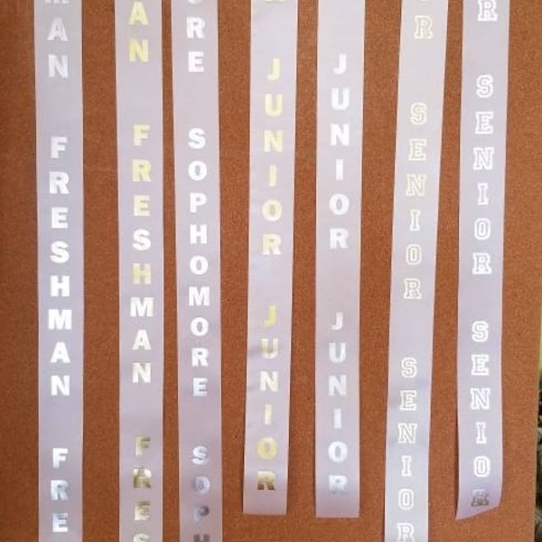 Freshman, Sophomore, Junior and Senior Ribbons