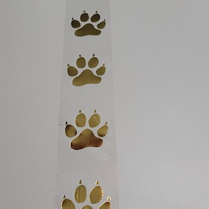 Clear Mylar PAW PRINT Ribbon Homecoming