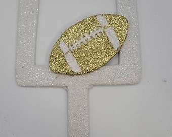 Glitter FIELD GOAL/FOOTBALL Foam in Gold and Silver