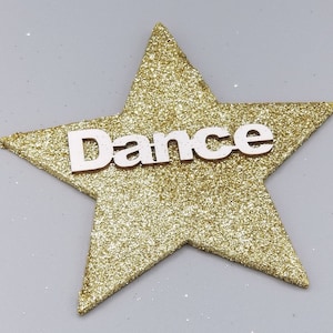 Glitter Wood Star with Dance in middle Homecoming