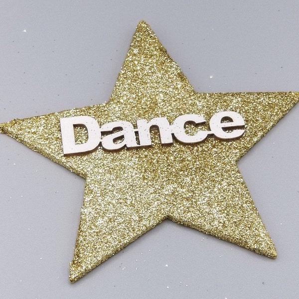 Glitter Wood Star with Dance in middle Homecoming