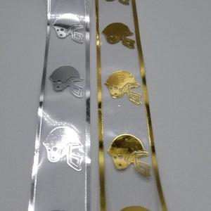 Clear Mylar Helmets Homecoming Ribbons