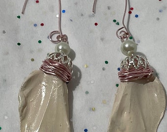 Real Animal Bone Dangle Earrings