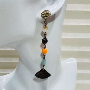 Upcycled Stud Beaded Earrings