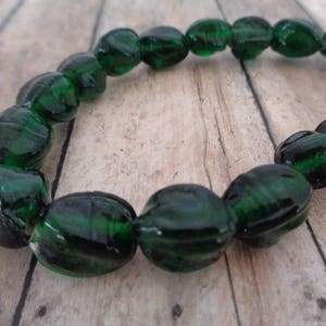 14 donkergroene glaskralen 14-10 mm donkergroene doorschijnende ovale buisvormige gefacetteerde groene glaskralen heldergroene glaskralen gefacetteerd #S6778