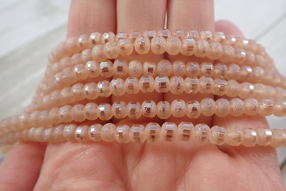 Perlin Perline Di Vetro Smerigliato Nero Sfera 12 Mm Opaco Filo Ghiaccio Perla R58 - Foto 2