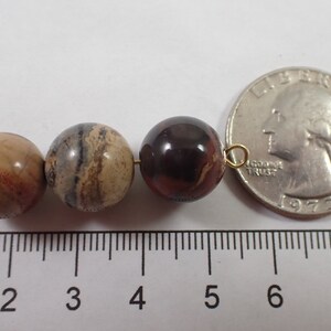 15 Pcs Natural Jasper Crystal Beads 12mm Round Smooth Finish Red Brown Tan Green Beads Jasper Round Beads Red Brown Tan Green S6831 image 10